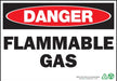 ZING Danger Flammable Gas, 10x14, Adhesive