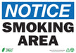 ZING Notice Smoking Area, 10x24, Adhesive