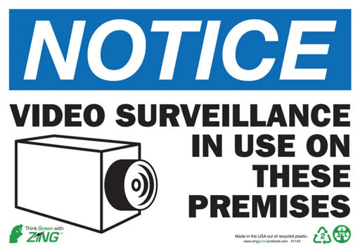 ZING Notice Video Surveillance, 10x14, PL