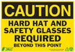 ZING Caution Safety Glasses, 7x10, PL