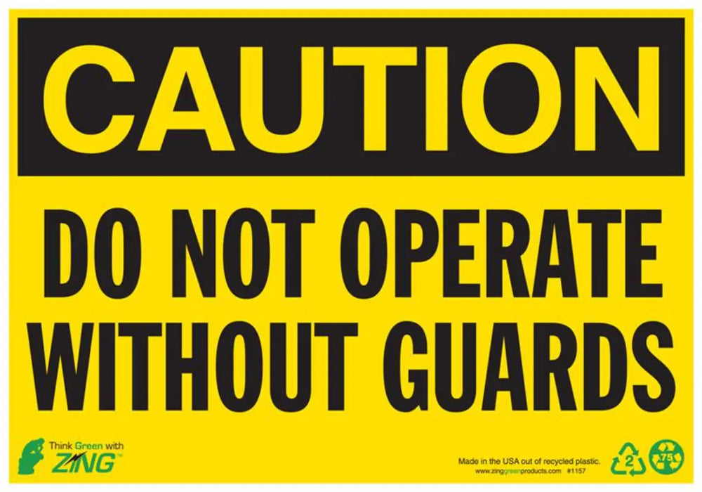 ZING Caution Guards Required, 10x14, SA