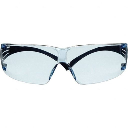 Safety Glass: Anti-Fog & Scratch-Resistant, Polycarbonate, Blue Lenses, Frameless, UV Protection