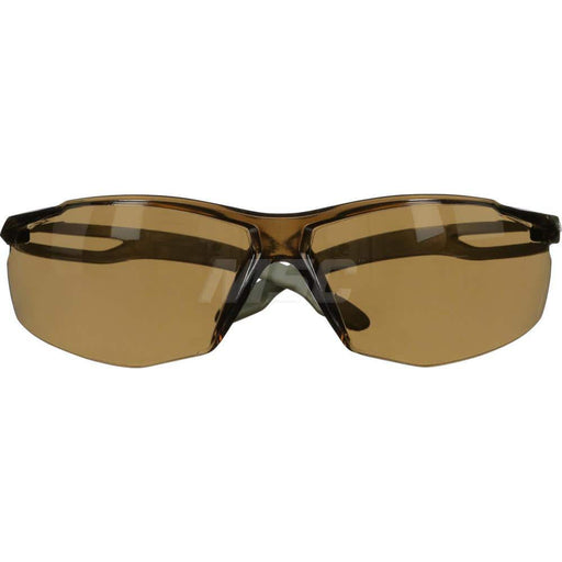 Safety Glass: Anti-Fog & Anti-Scratch, Polycarbonate, Brown Lenses, Frameless