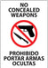 ZING Concealed Weapons Biling Decal 7x5, 2-PK