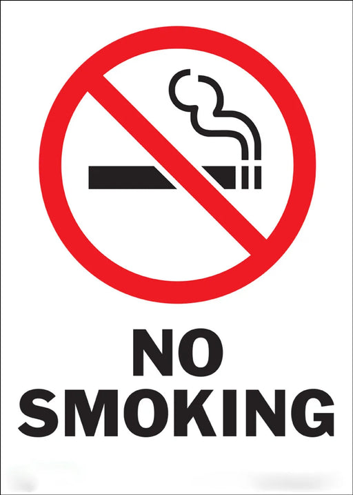 ZING No Smoking with Symbol Decal, 7x5 2-PK