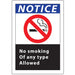 ZING Notice No Smoking Decal 7Hx5W, 2-PK