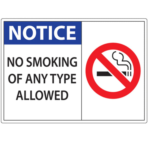 ZING Notice No Smoking Decal, 5Hx7W, 2-PK