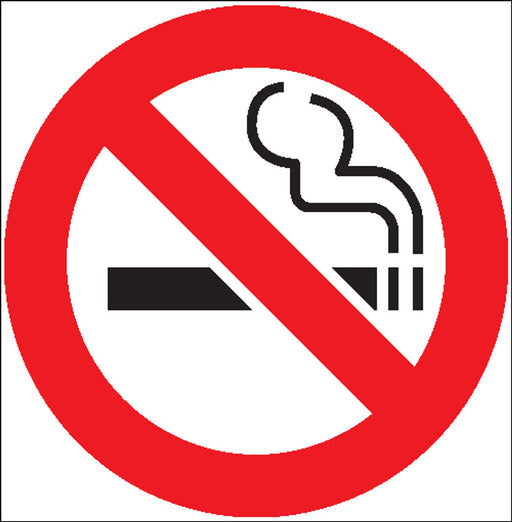 ZING No Smoking Symbol Only Decal, 4x4 2-PK