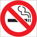 ZING No Smoking Symbol Only Label, 6x6 2-pk