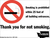 ZING No Smoking WA, 10inWx7inH, Plastic