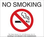 ZING No Smoking Decal, WIO, 7inWx5inH, 2-Pk