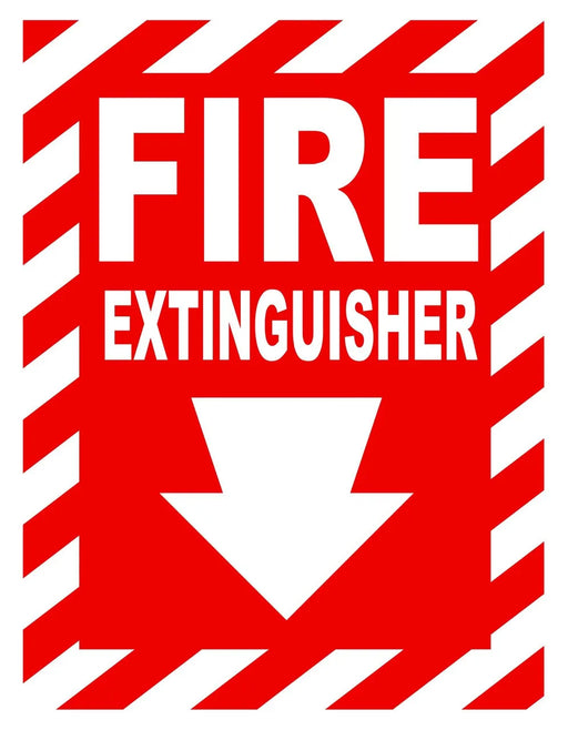 ZING FIRE EXTINGUISHER Down Arrow 10X7 Glow