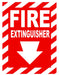 ZING FIRE EXTINGUISHER Down Arrow 10X7 Glow