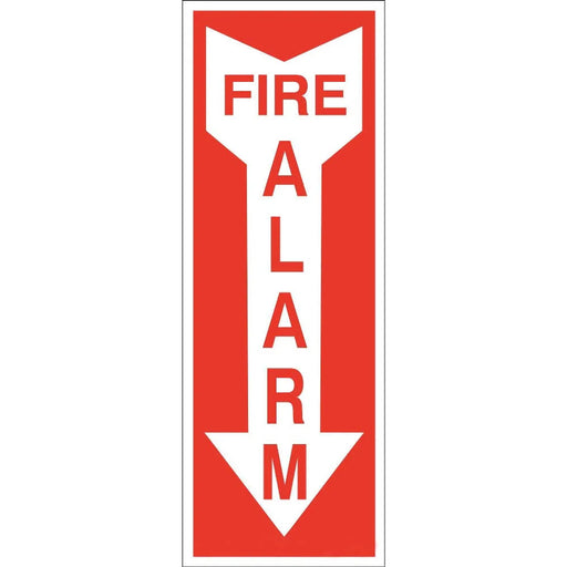 ZING FIRE ALARM, 3.25"Wx14"H, Adhesive