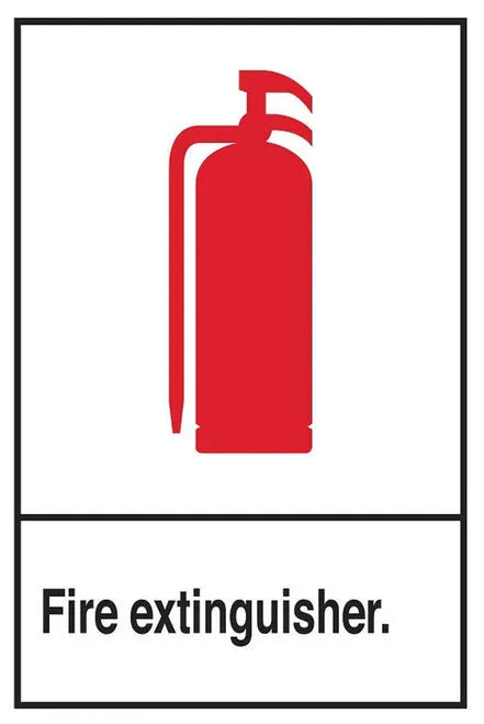 ZING FIRE EXTINGUISHER Picto, 7X10, Plastic,