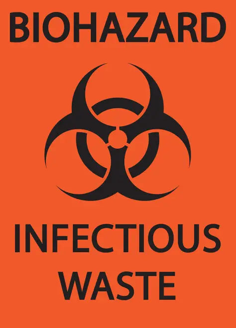 ZING BioHazard Infectious Waste 10x7 Plastic