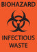 ZING BioHazard Infectious Waste 10x7 Aluminum