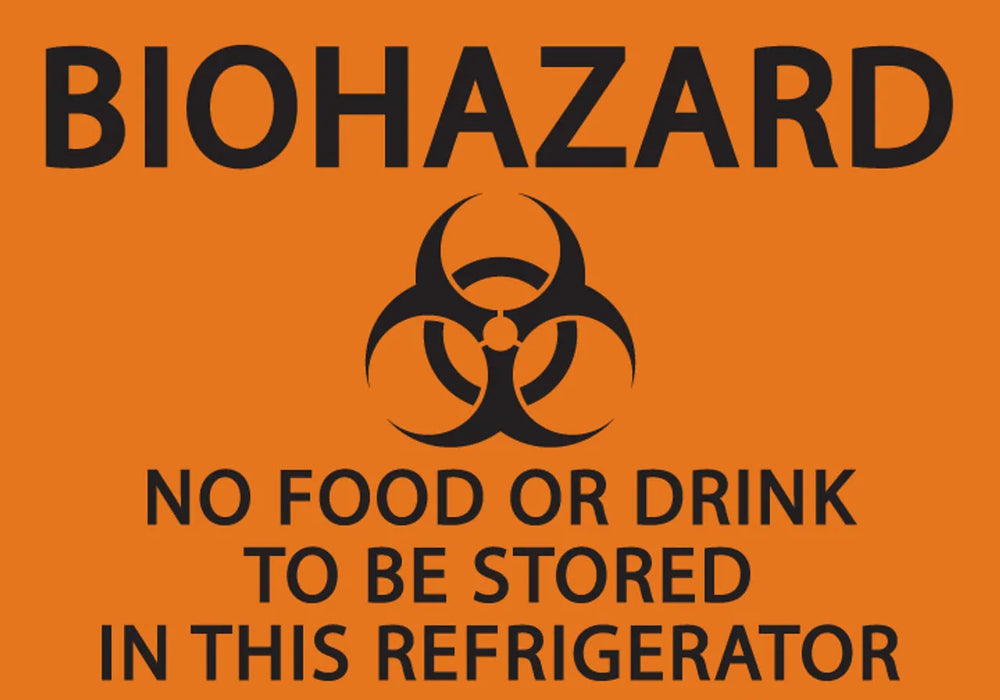 ZING Biohazard No Food or Drink To Be 7x10