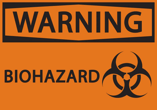 ZING Warning BioHazard 7x10 Plastic