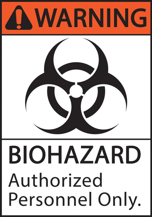 ZING Warning BioHazard Authorized 10x7