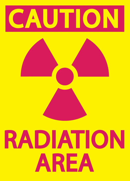 ZING Caution Radiation Area 10x7, Self-Adh