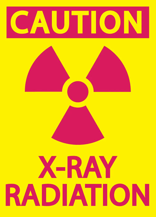 ZING Caution X-Ray Radiation, 10x7 Plastic