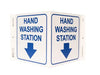 ZING Hand Washing Station, V Style Sign