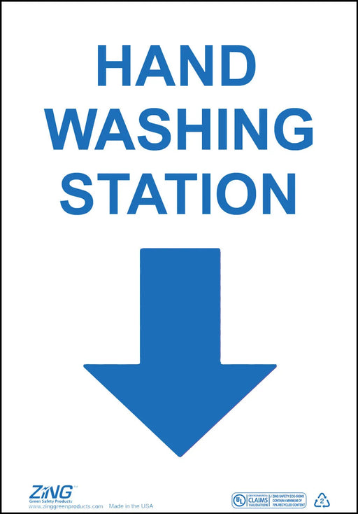 ZING Hand Washing Station, 10x7 Adhesive