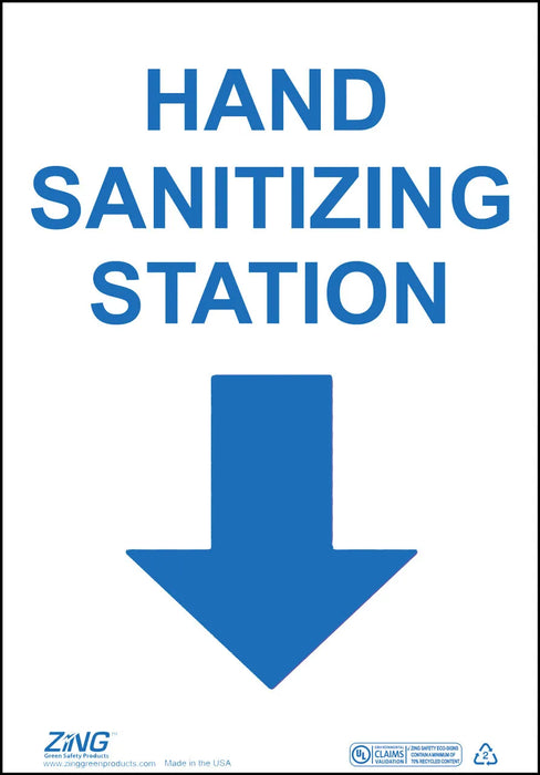 ZING Hand Sanitizing Station, 14x10 Plastic