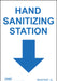 ZING Hand Sanitizing Station, 10x7 Plastic