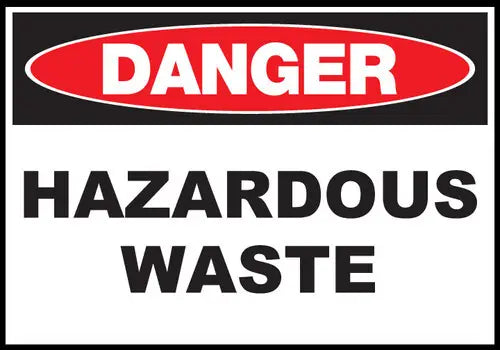 ZING DANGER, Hazardous Waste 7x10 Adhesive