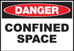 ZING DANGER, Confined Space 10x14 Adh