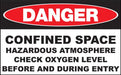 ZING DANGER, Confined Space Hazardous 7x10