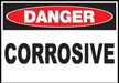 ZING DANGER, CORROSIVE 7x10 in. Plastic