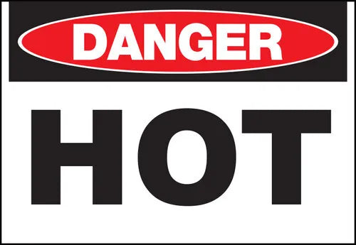 ZING DANGER, HOT 7x10 in.  Aluminum