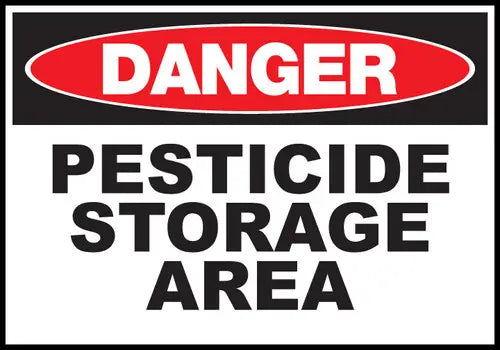 ZING DANGER,Pesticide Storage Area 10x14 Plas