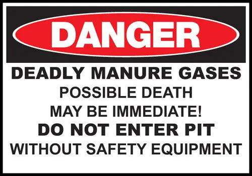 ZING DANGER,Deadly Manure Gases 10x14 PL