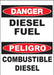 ZING Bilingual,DANGER,Diesel Fuel 14x10