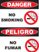 ZING Bilingual,DANGER,No Smoking No 14x10