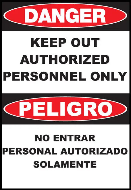 ZING Bilingual,DANGER,Keep Out,14x10 PL