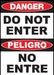 ZING Bilingual,DANGER,Do Not Enter 14x10