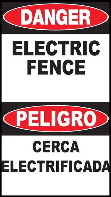 ZING Bilingual,DANGER,Electric Fence 14x10