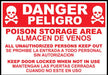 ZING Bilingual,DANGER,Poison Storage 14x10