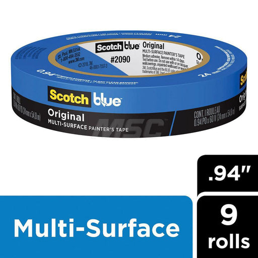 Painter's Tape: 24 mm Wide, 60 yd Long, Blue