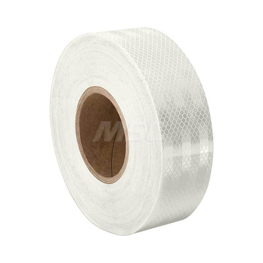 DOT Conspicuity Tape; Color: White ; Tape Material: Reflective Sheeting ; Width (Inch): 4 ; Length (Feet): 15 ; Length (Inch): 180