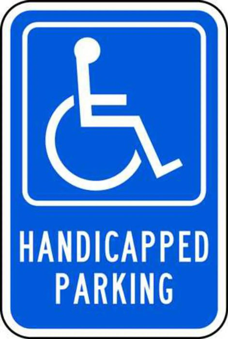 ZING Parking Handicapd Parking w/Chair 12x18