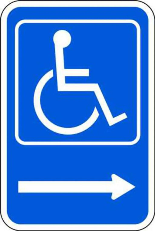 ZING Handicapped Parking white/blue HIP 12x18