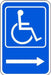 ZING Handicapped Parking white/blue HIP 12x18