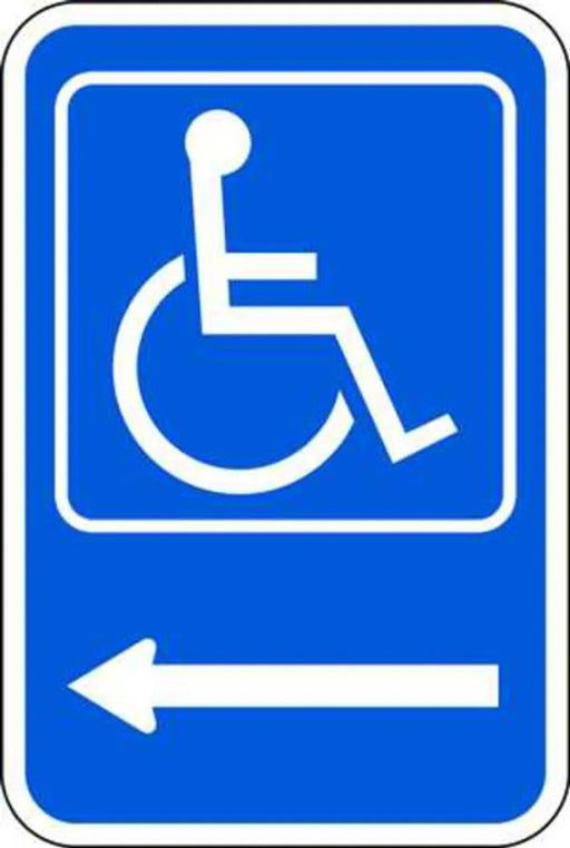 ZING Handicapped Parking white/blue HIP 12x18