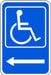 ZING Handicapped Parking white/blue HIP 12x18